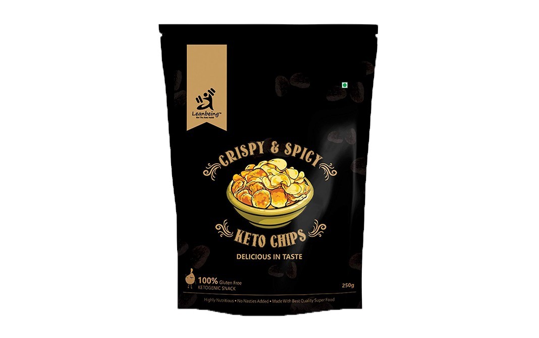Leanbeing Crispy & Spicy Keto Chips    Pack  250 grams